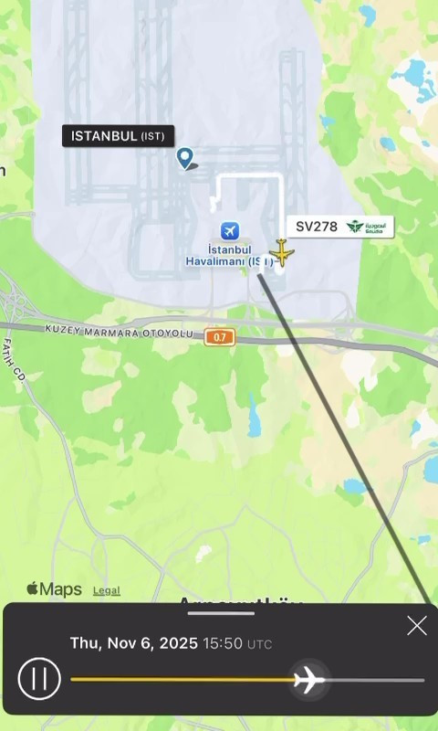 Suudi Arabistan uçağına yapılan bomba ihbarı paniğe neden oldu - Resim : 1