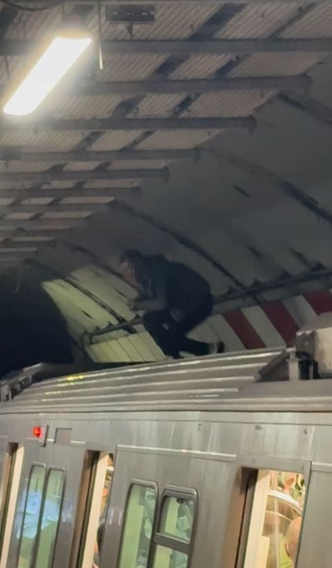 Metronun üzerine çıkan şahıs ortalığı birbirine kattı! - Resim : 1