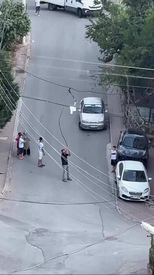 Güvercini kurtarmak için seferber oldular! Mermerlerin üzerine çıkarak... - Resim : 2