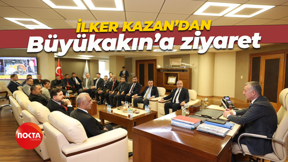 İlker Kazan ve yönetiminden Tahir Büyükakın'a ziyaret