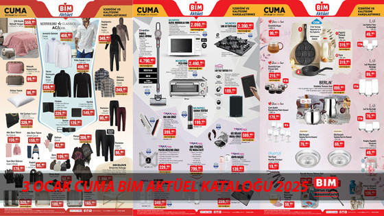 BİM AKTÜEL 3 OCAK CUMA KATALOĞU 2025 || BİM'de Bu Cuma Mop Seti, Masaj Aleti, Dikey Süpürge Var