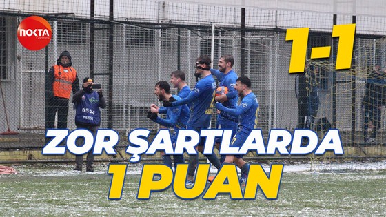 Belediye Derincespor zorlu şartlardan 1 puan çıkardı: 1-1