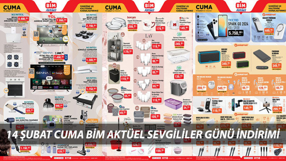14 ŞUBAT CUMA BİM AKTÜEL SEVGİLİLER GÜNÜ İNDİRİMİ | Bu Cuma BİM'de Lego Kiraz Çiçek, Dikey Süpürge..