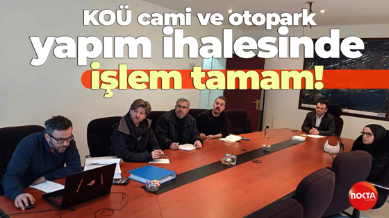 KOÜ cami ve otopark yapım ihalesinde işlem tamam