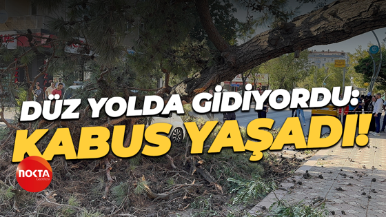 Düz yolda gidiyordu: Kabus yaşadı!