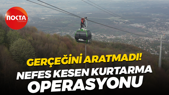 Gerçeğini aratmadı! Kartepe Teleferik'te nefes kesen kurtarma operasyonu!