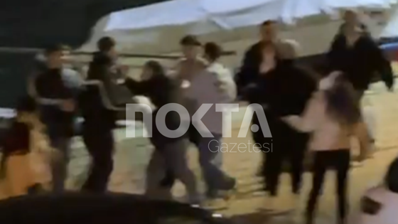 Sahilde gençler arasında kavga