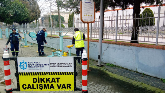 Büyükşehir’den spor aletlerine periyodik bakım