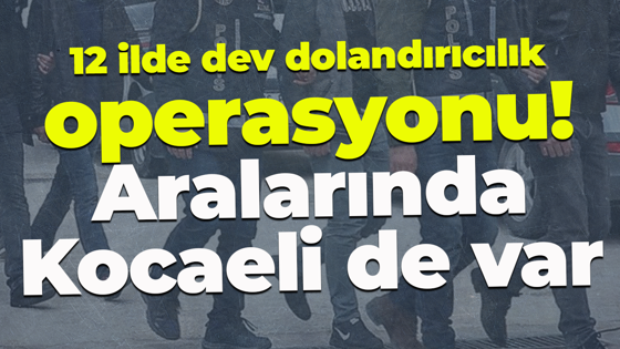 12 ilde dev dolandırıcılık operasyonu! Aralarında Kocaeli de var