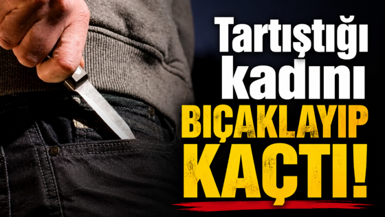 Tartıştığı kadını bıçaklayıp kaçtı!
