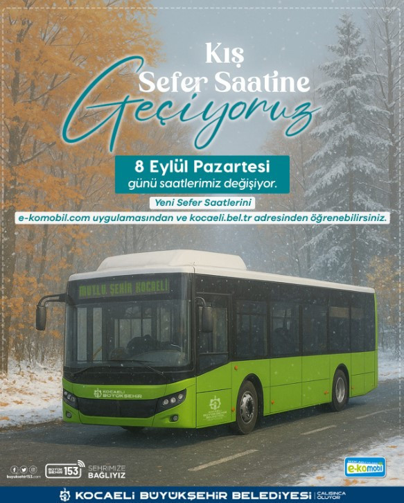 Toplu taşımada kış tarifesine geçiliyor - Resim : 1