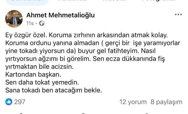 Bu sefer de Özgür Özgür Özel’i açıkça tehdit etti! - Resim: 7