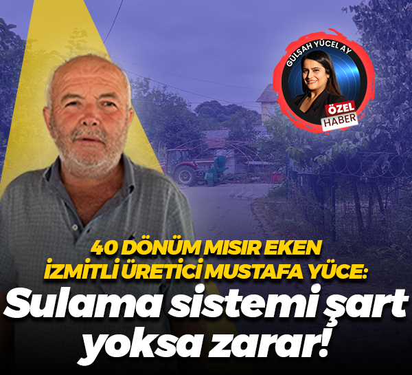 40 dönüm mısır eken İzmitli üretici Mustafa Yüce: Sulama sistemi şart yoksa zarar!