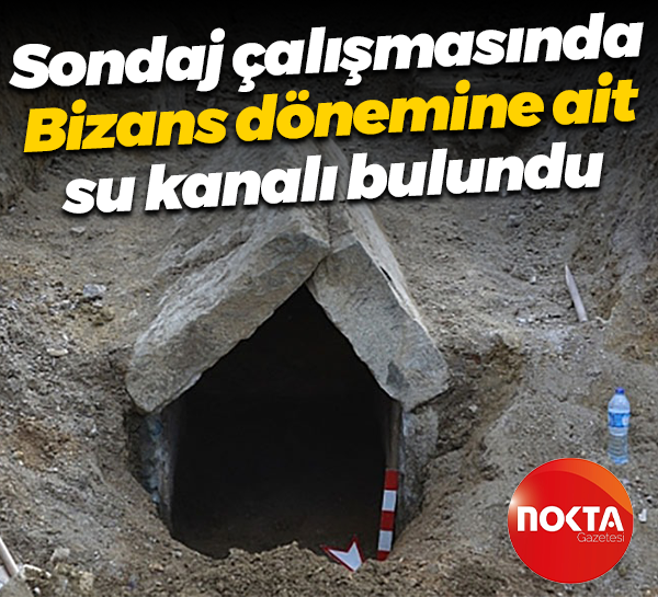 Sondaj çalışmasında Bizans dönemine ait su kanalı bulundu