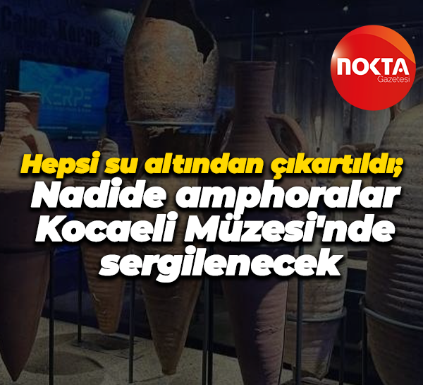 Hepsi su altından çıkartıldı; Nadide amphoralar Kocaeli Müzesi'nde sergilenecek