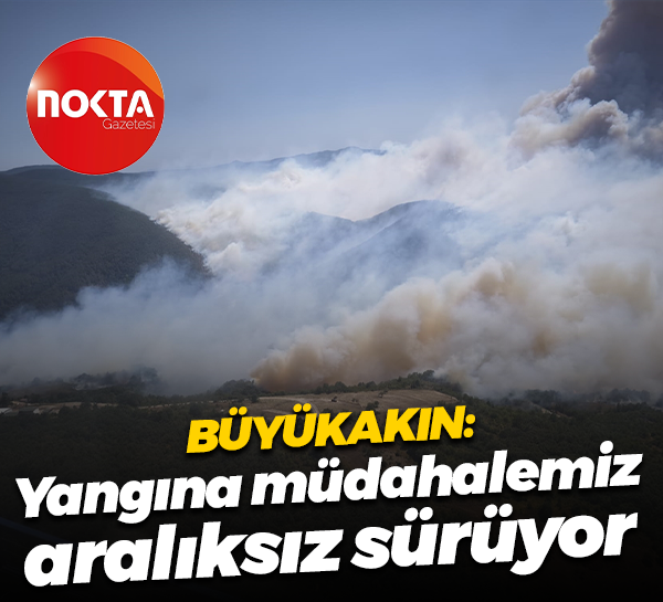 Tahir Büyükakın: Yangına müdahalemiz aralıksız sürüyor