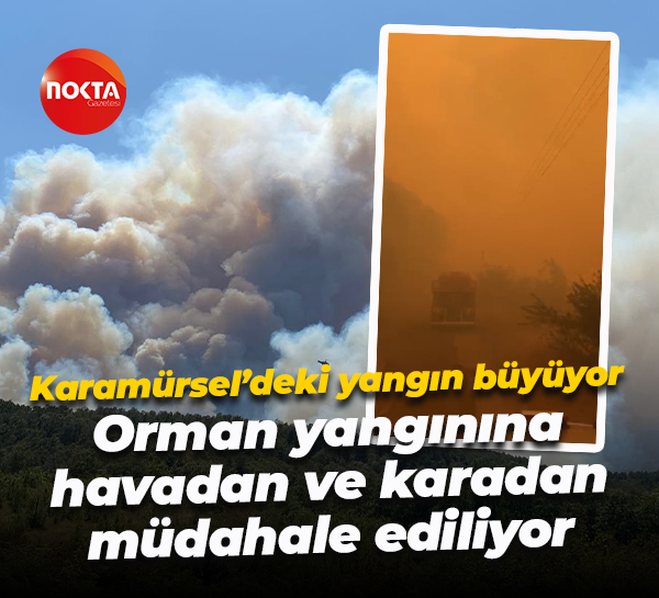 Karamürsel’deki yangın büyüyor… Orman yangınına havadan ve karadan müdahale ediliyor