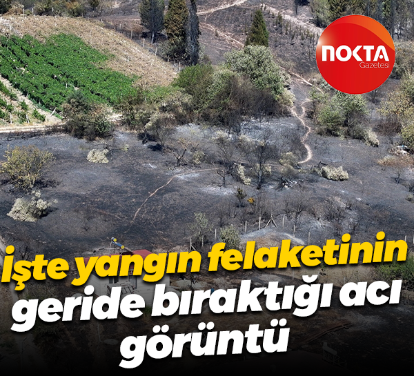 İşte yangın felaketinin geride bıraktığı acı görüntü