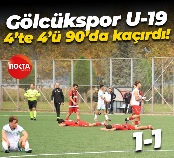 Gölcükspor U-19, 4’te 4’ü 90’da kaçırdı! “1-1”