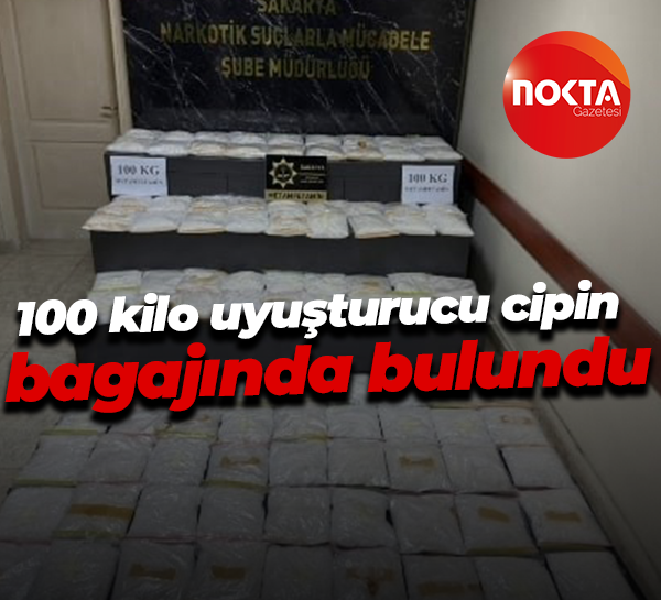 100 kilo uyuşturucu cipin bagajında bulundu