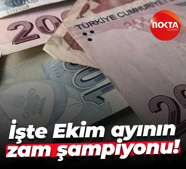 İşte Ekim ayının zam şampiyonu!