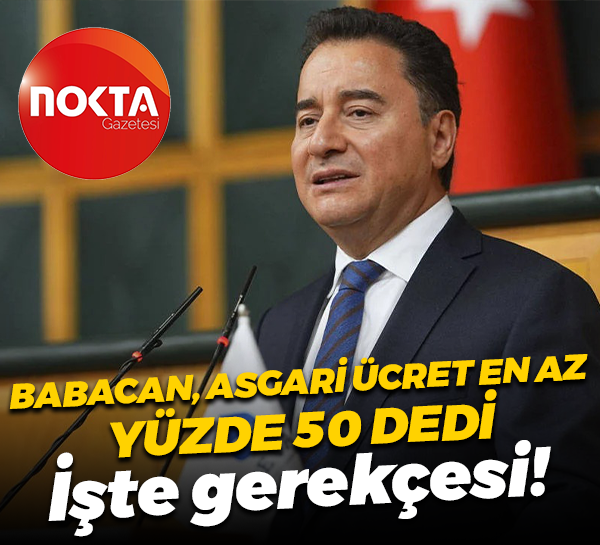 Ali Babacan’dan kritik asgari ücret açıklaması! En az yüzde 50 dedi ve gerekçelendirdi
