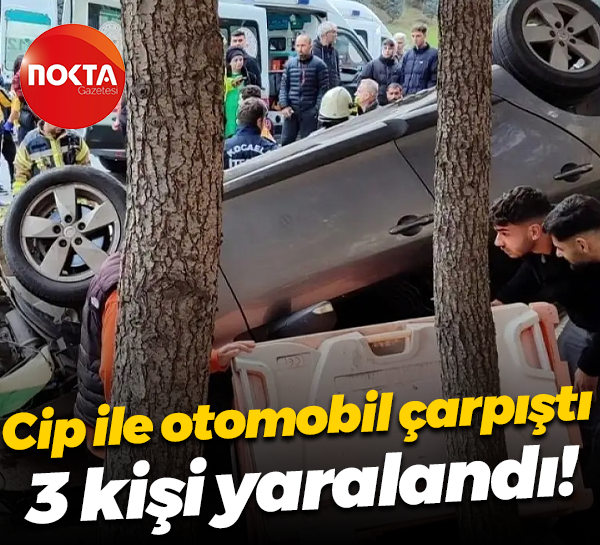 Cip ile otomobil çarpıştı: 3 kişi yaralandı!