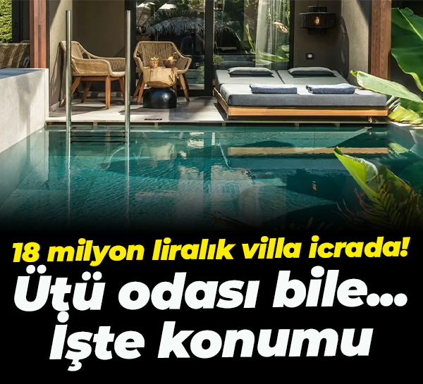 Kocaeli’de 18 milyon liralık havuzlu villa icraya düştü! Ütü odası bile var…