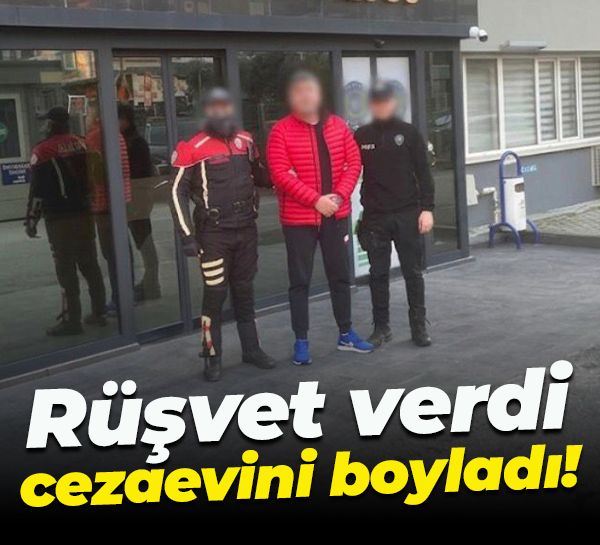 Rüşvet verdi, cezaevini boyladı!