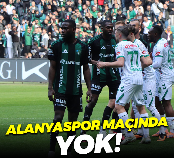 Alanyaspor maçında yok! Cezalı