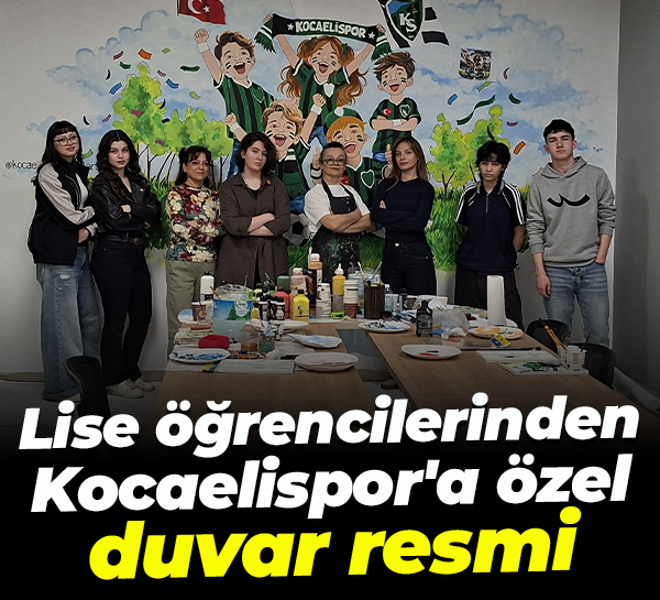 Lise öğrencilerinden Kocaelispor'a özel duvar resmi