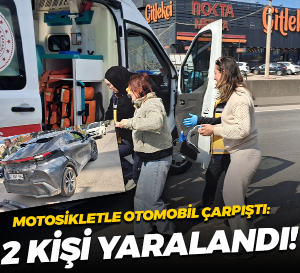 Kocaeli'de trafik kazası: Motosikletteki gençler yola savruldu: 2 yaralı!