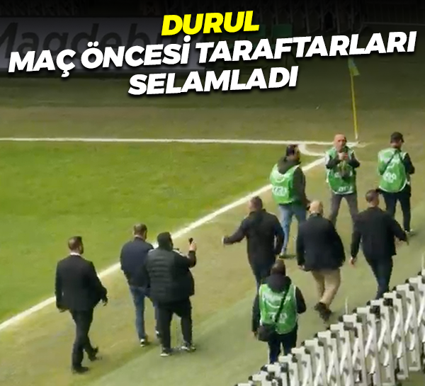 Kocaelispor Başkanı Recep Durul maç öncesi taraftarları selamladı