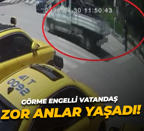 Görme engelli vatandaş zor anlar yaşadı!