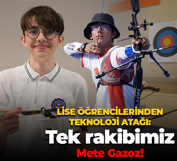 Kocaeli'de lise öğrencileri ok atan robot yaptı: Tek rakibimiz Mete Gazoz!