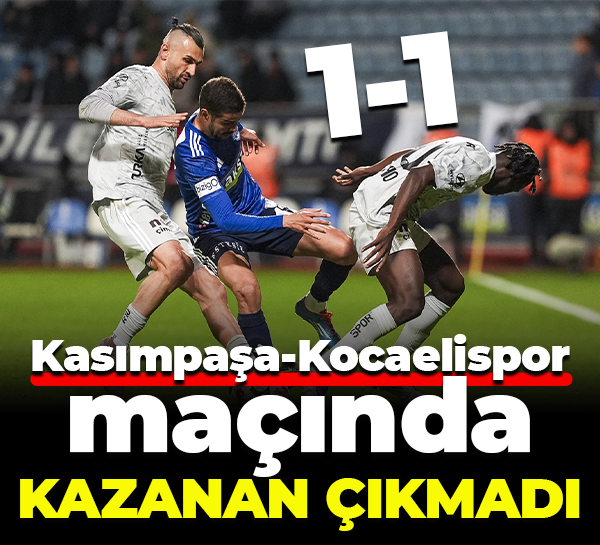 Kasımpaşa–Kocaelispor maçında kazanan çıkmadı