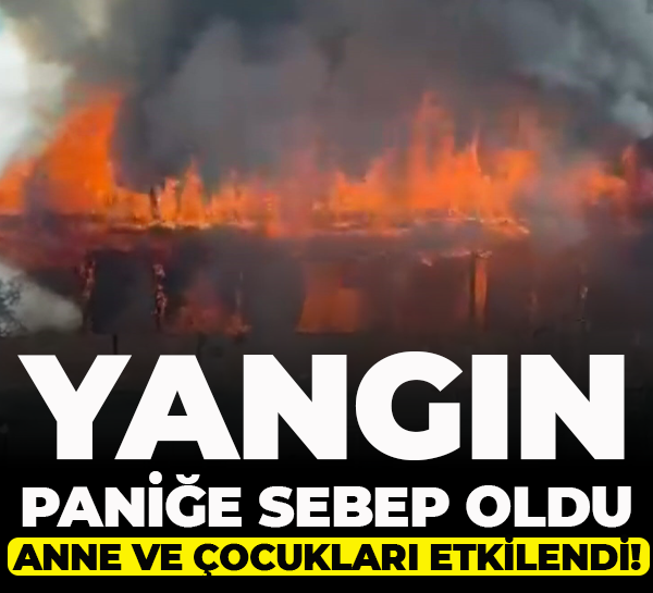 Yangın paniğe sebep oldu... Anne ve çocukları etkilendi!