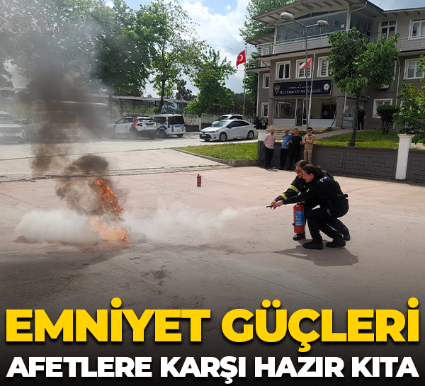 Kocaeli İtfaiyesi’nden polislere yangın eğitimi; Emniyet güçleri afetlere karşı hazır kıta