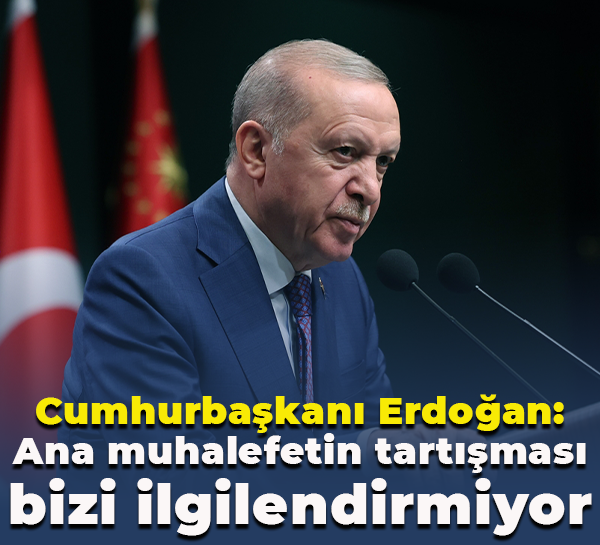 Cumhurbaşkanı Erdoğan: Ana muhalefetin tartışması bizi ilgilendirmiyor