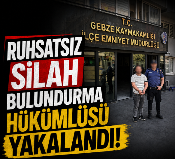 Ruhsatsız silah bulundurma hükümlüsü yakalandı!