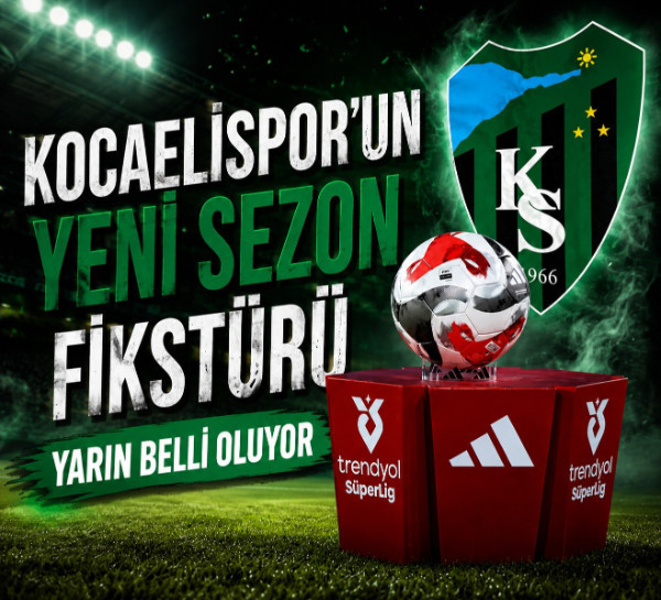 Kocaelispor’un yeni sezon fikstürü yarın belli oluyor