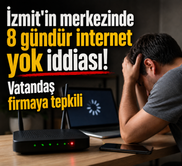 İzmit'in merkezinde 8 gündür internet yok iddiası! Vatandaş firmaya tepkili