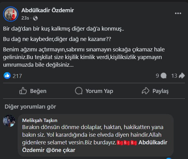 Ülkü Ocakları Kocaeli İl Başkanı Abdülkadir Özdemir'den sert mesaj: Sabrımı sınamayın - Resim : 2