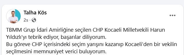 AK Partili Talha Kös, Harun Özgür Yıldızlı’yı tebrik etti - Resim : 1