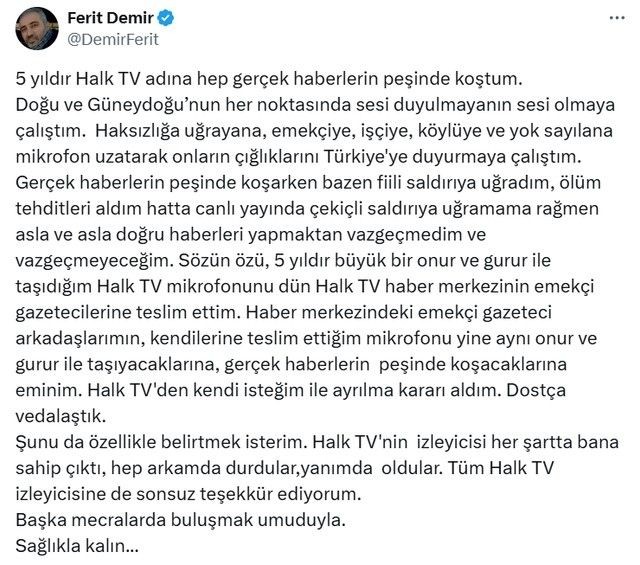 Ünlü gazeteci Halk TV ile yolları ayırdı! - Resim: 7