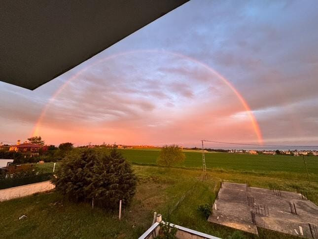 Gökkuşağı ve günbatımı görsel şölen sundu! - Resim : 1