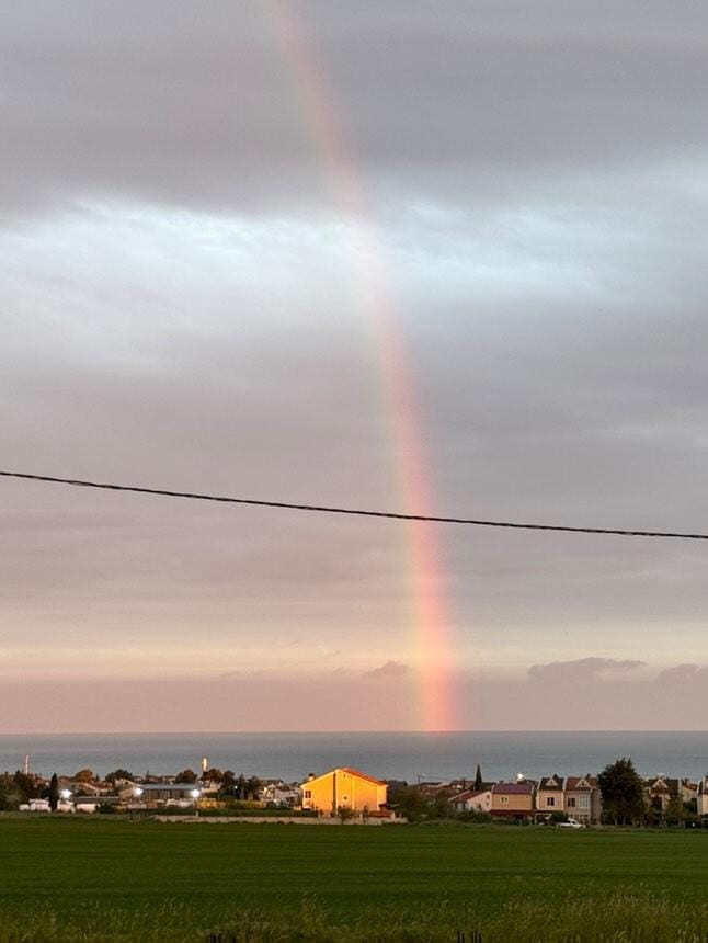Gökkuşağı ve günbatımı görsel şölen sundu! - Resim : 2