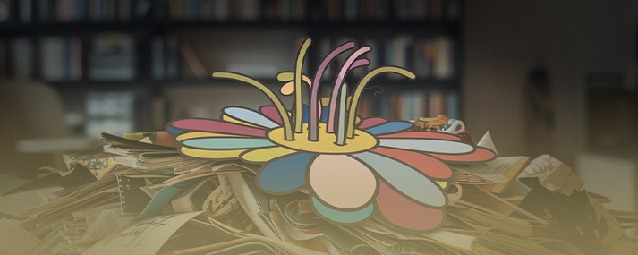 Atık kâğıtları sanata dönüştürüyorlar - Resim : 1