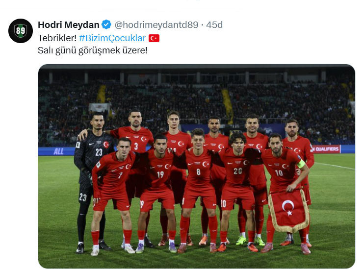 Hodri Meydan’dan Millilere… Salı günü görüşmek üzere! - Resim : 1