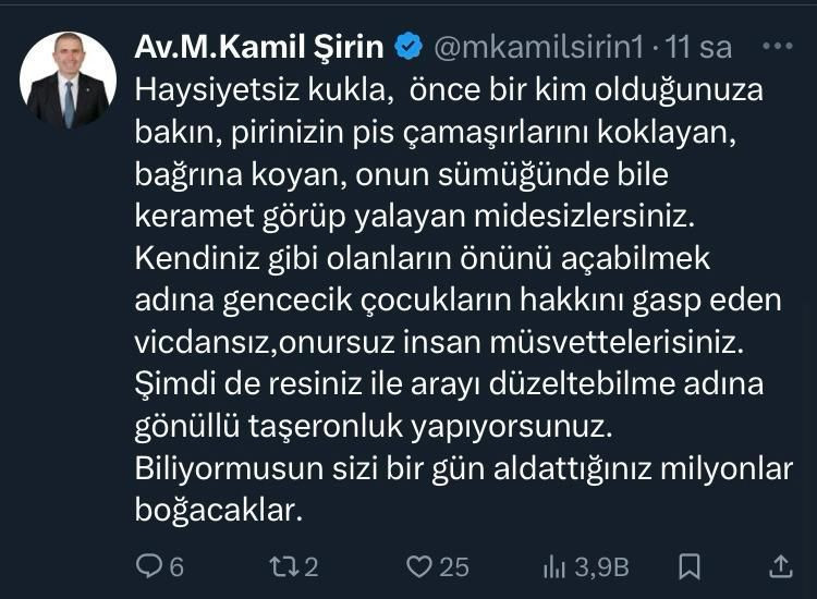 İyi Parti Kocaeli İl Başkanı Kamil Şirin’den çok sert açıklama! Adeta ateş püskürdü - Resim : 1